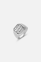 LIVE LOVE UNITE STAMP RING VINTAGE SILVER