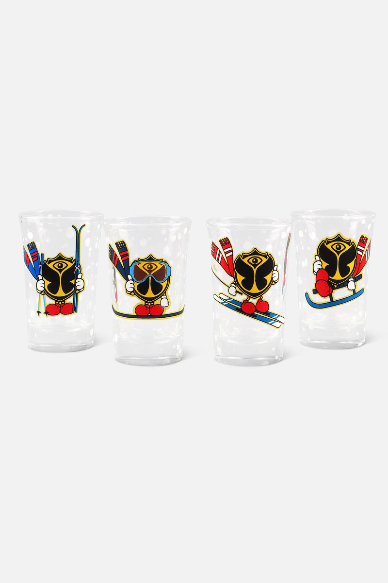 HAPPICON SKI SHOTGLASSES MULTI 4PCS