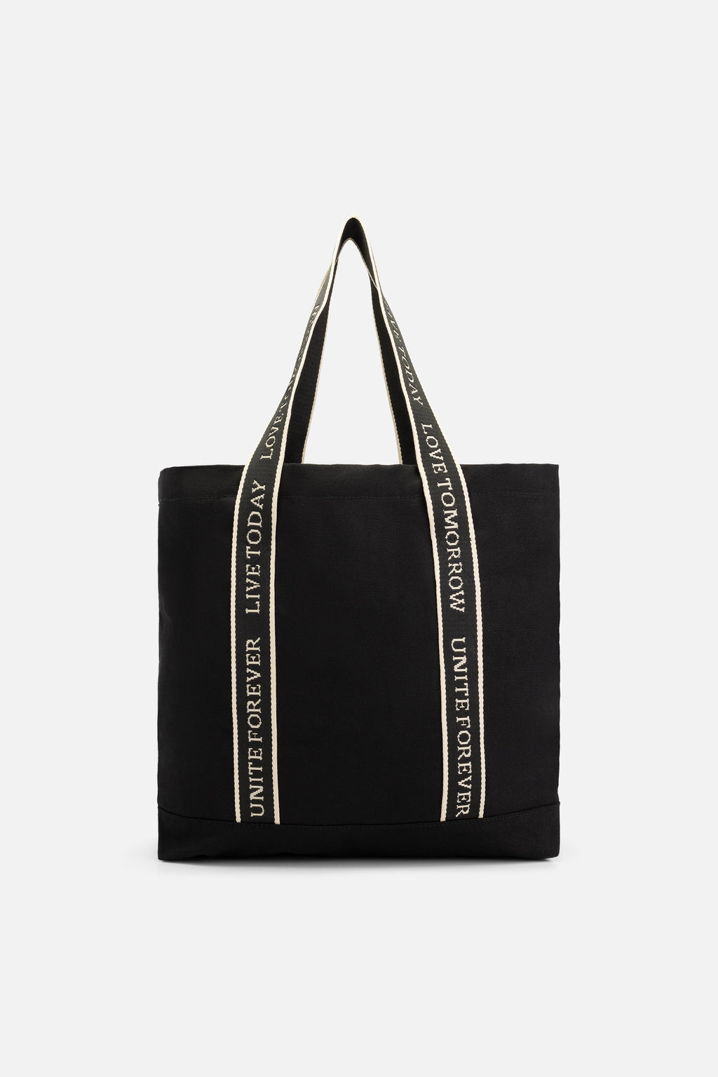 TOTEBAG SLOGAN M BLACK