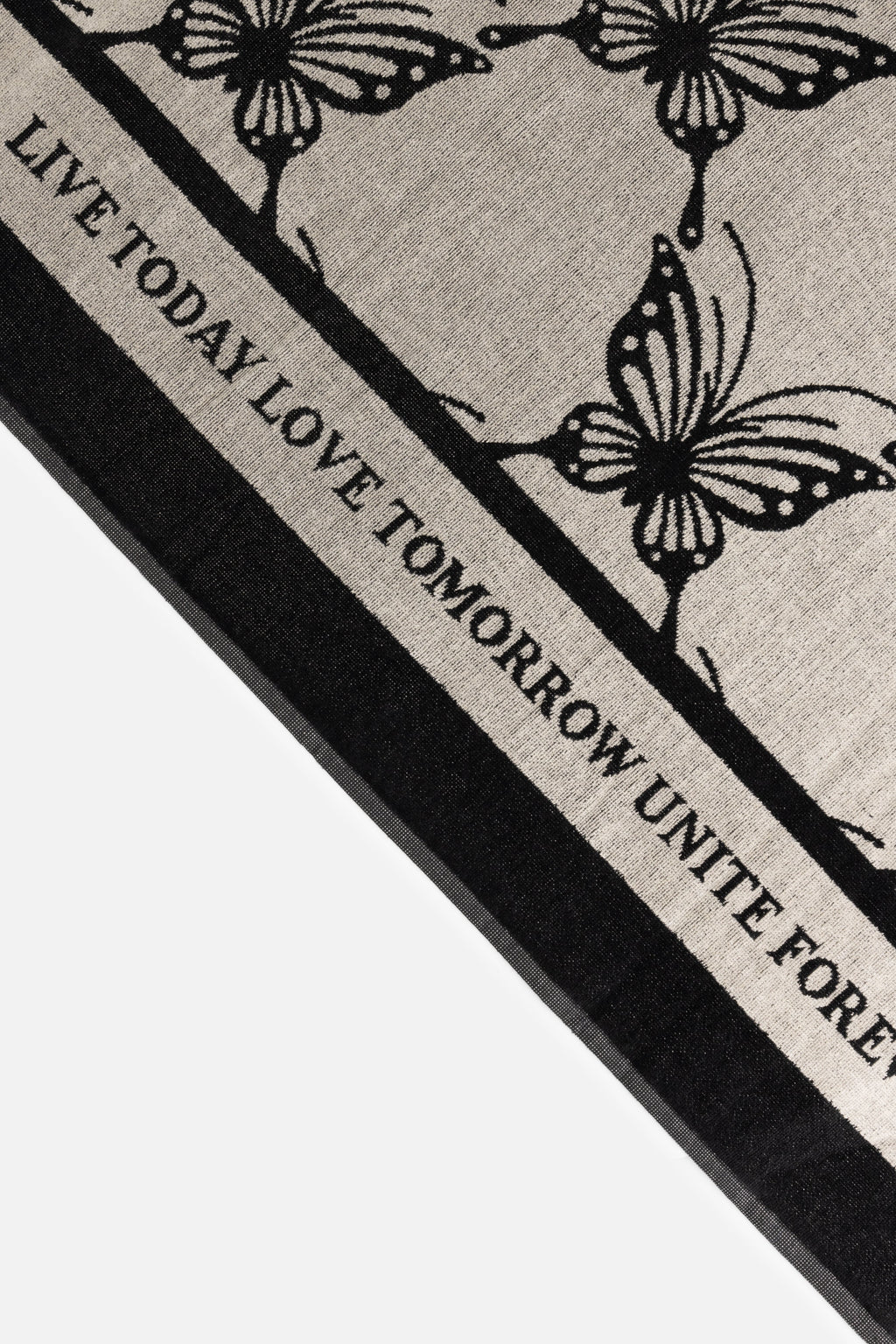 TOWEL BUTTERFLY BICOLOR 90X180 BLACK