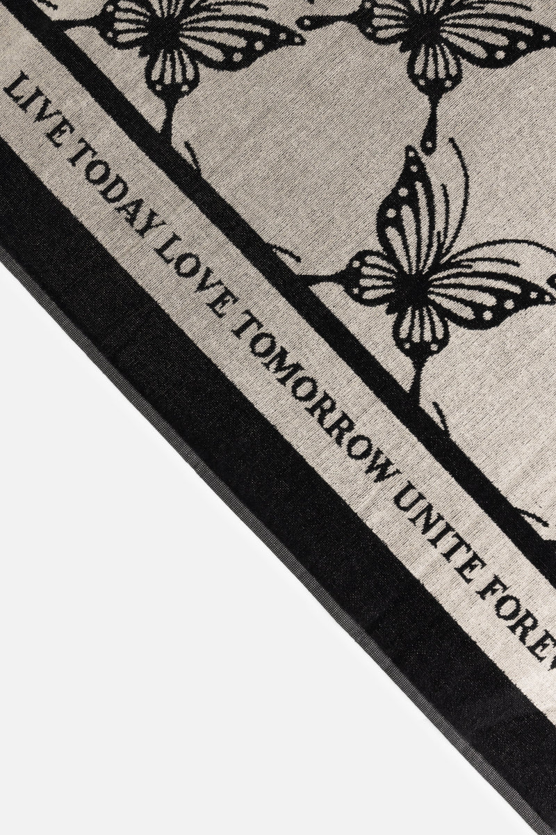 TOWEL BUTTERFLY BICOLOR 90X180 BLACK