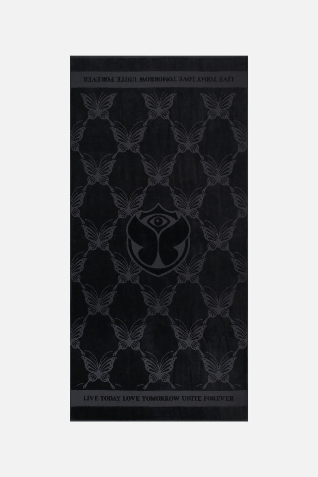 TOWEL BUTTERFLY 90X180 BLACK