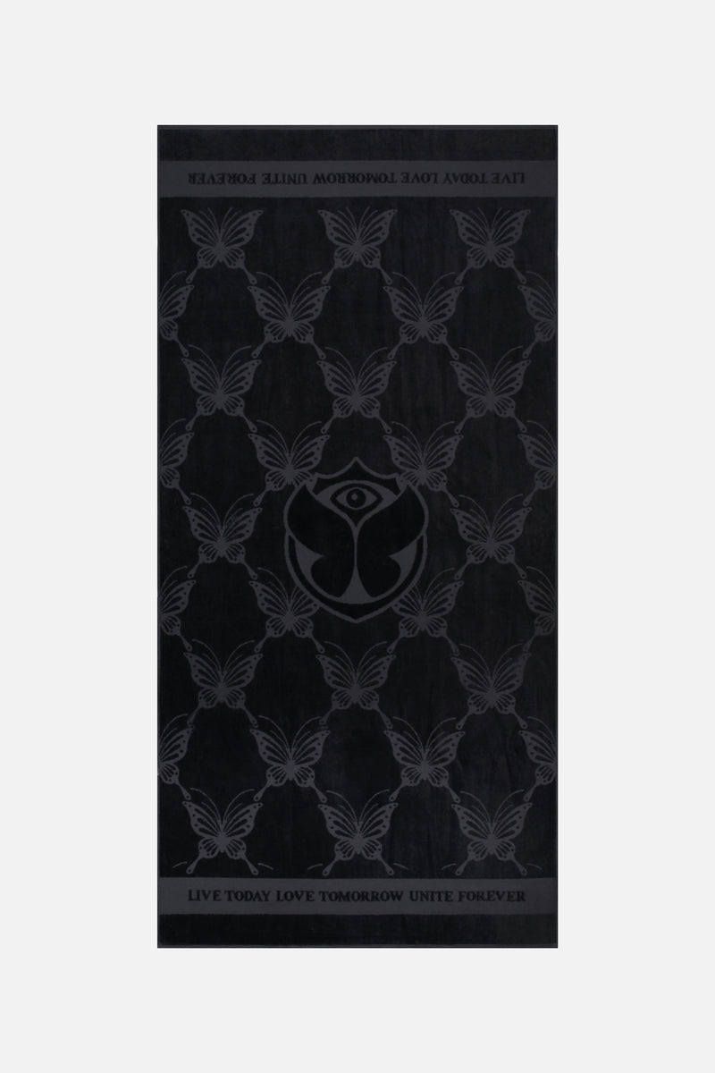 TOWEL BUTTERFLY 90X180 BLACK