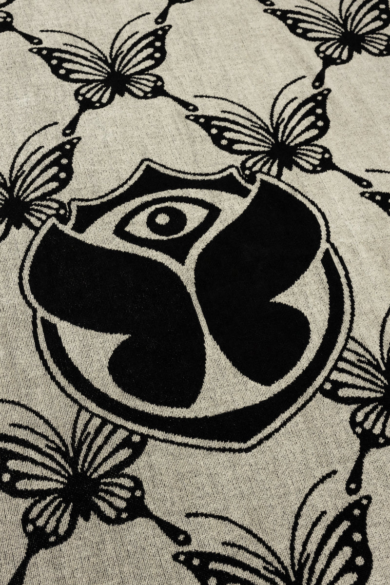 TOWEL BUTTERFLY BICOLOR 90X180 BLACK