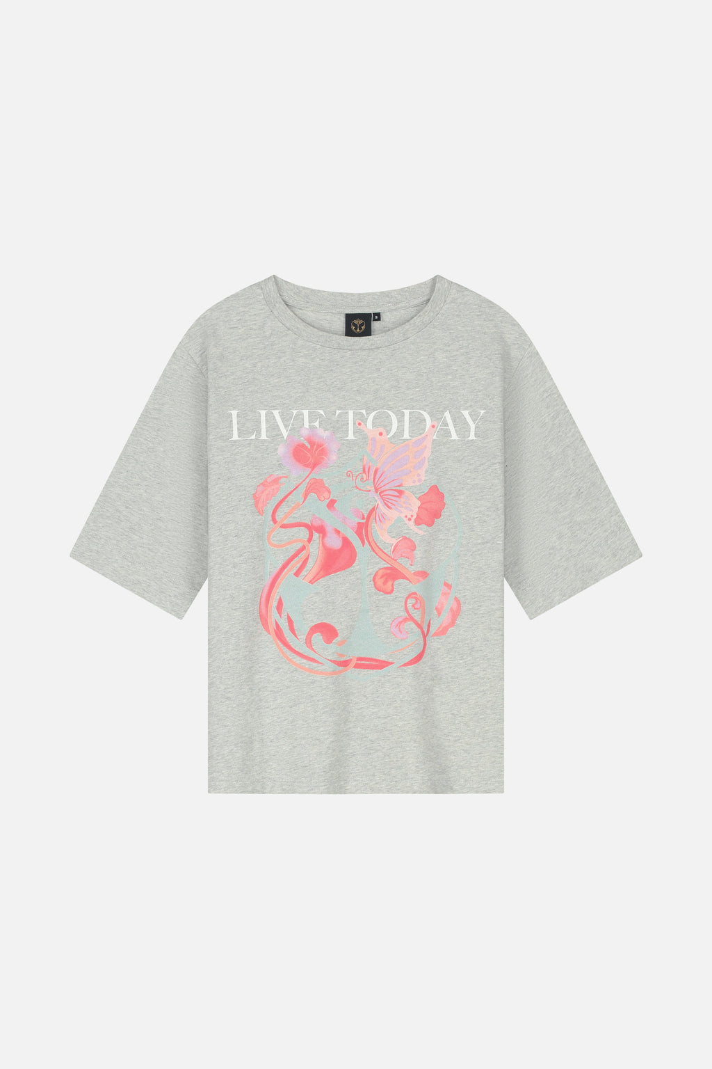 ICON BLOSSOM FRONT TSHIRT WOMEN LIGHT GREY