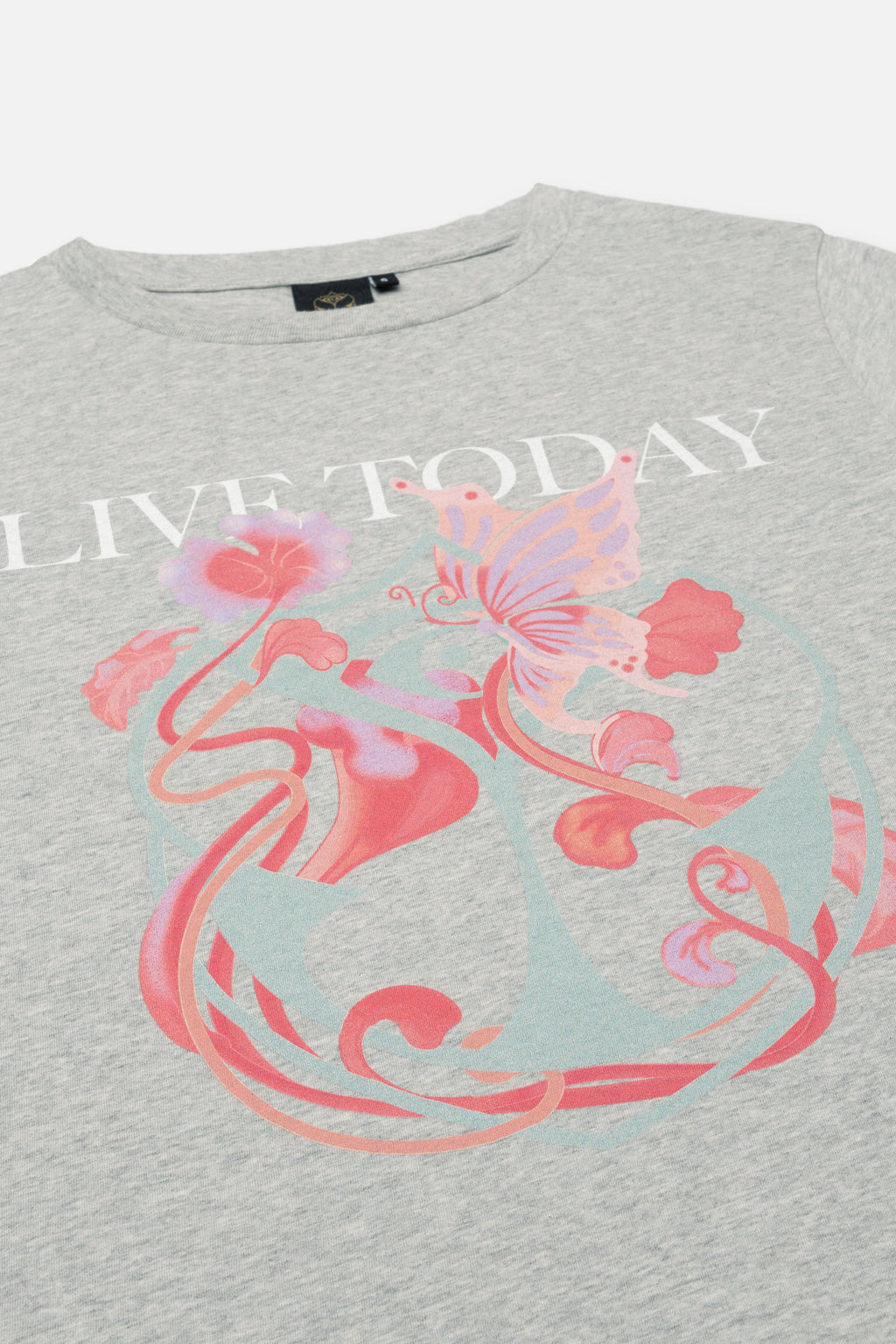 ICON BLOSSOM FRONT TSHIRT WOMEN LIGHT GREY