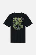 ICON BLOSSOM BACK TSHIRT WOMEN WASHED BLACK