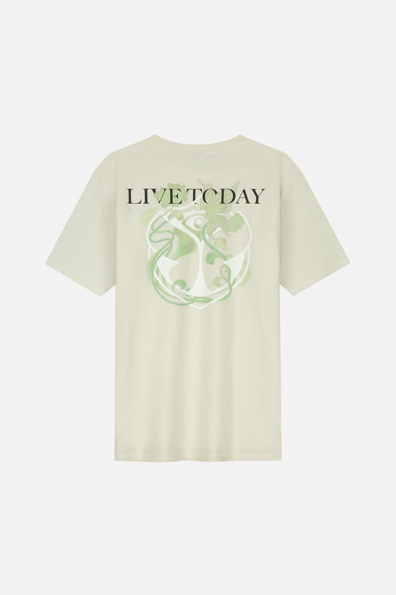ICON BLOSSOM BACK TSHIRT MEN WASHED WHITE