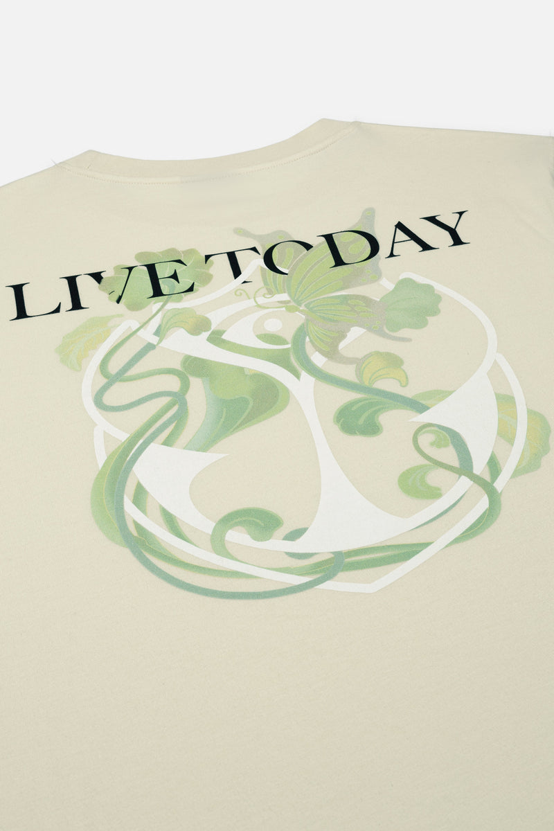 ICON BLOSSOM BACK TSHIRT MEN WASHED WHITE