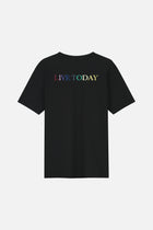 LIVE TODAY COLOR BACK TSHIRT MEN BLACK