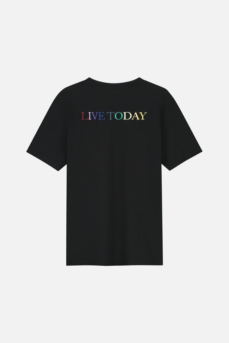 LIVE TODAY COLOR BACK TSHIRT MEN BLACK