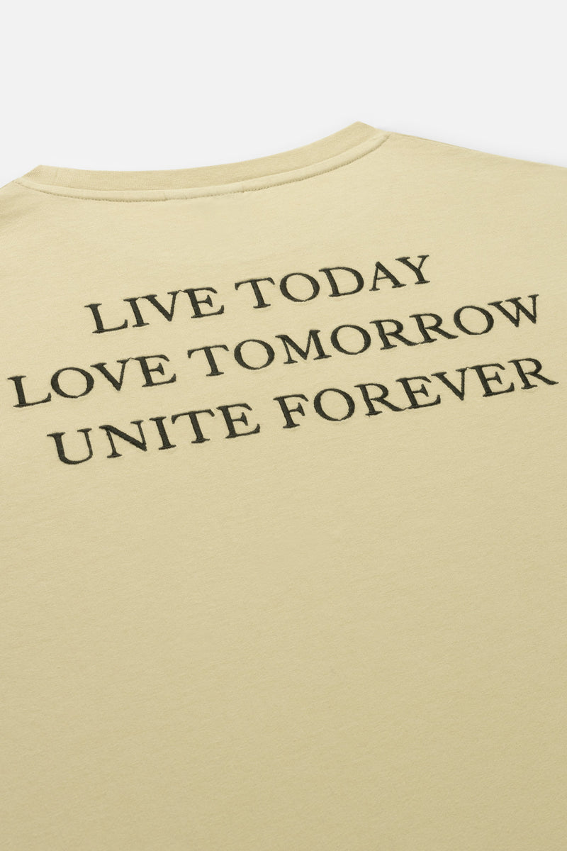SLOGAN BACK TSHIRT WOMEN SAND