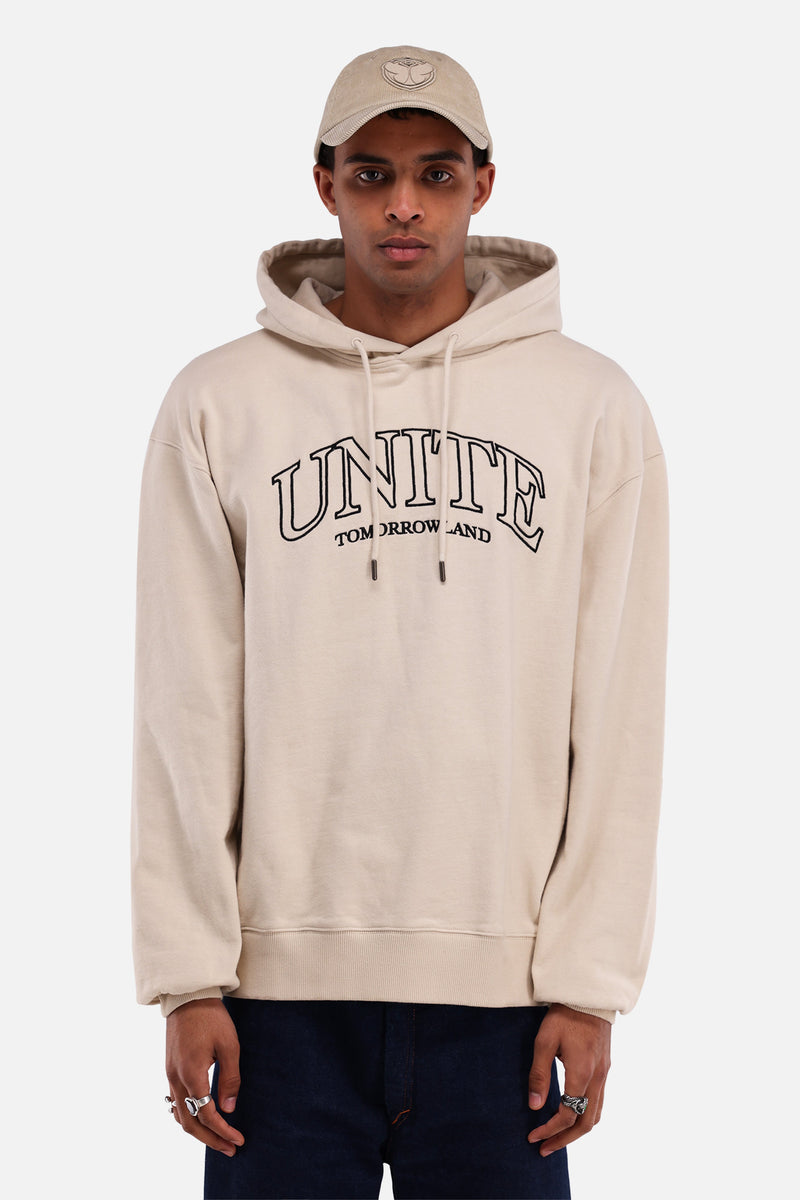 TML COLLEGE FRONT HOODIE MEN SAND