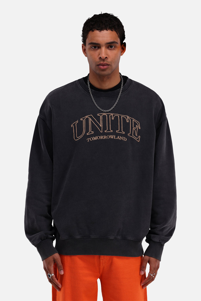 TML COLLEGE FRONT SWEATSHIRT MEN BLACK