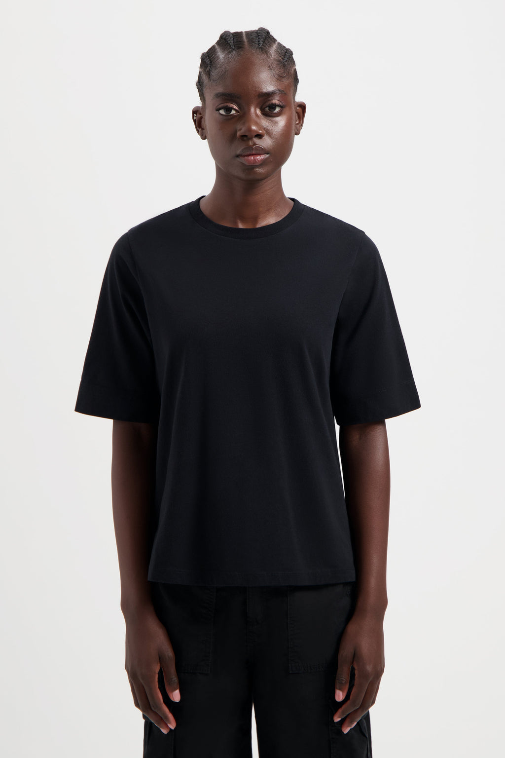 ICON BLOSSOM BACK TSHIRT WOMEN WASHED BLACK