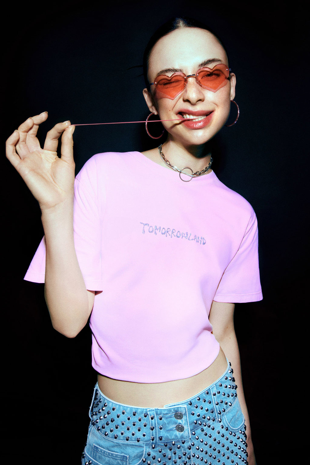 BUBBLE TML FRONT TSHIRT WASHED PINK
