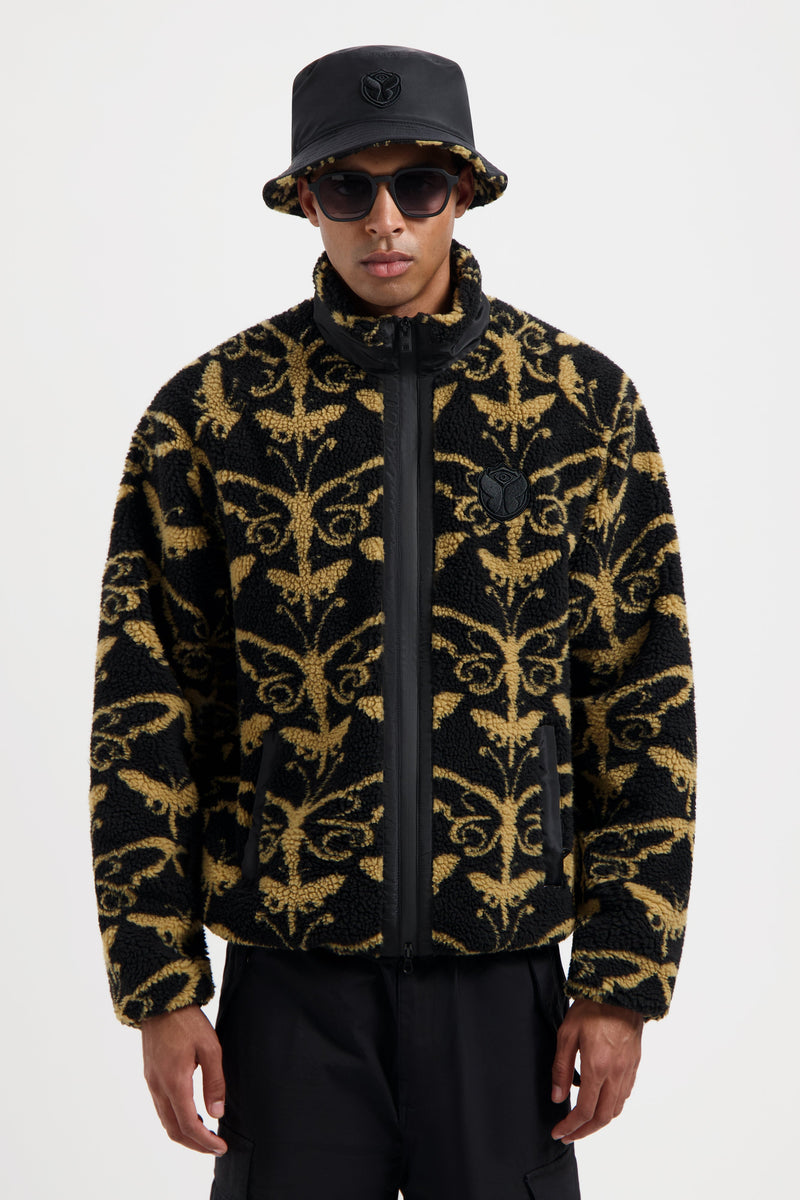 BUTTERFLY TEDDY BUCKET HAT BLACK