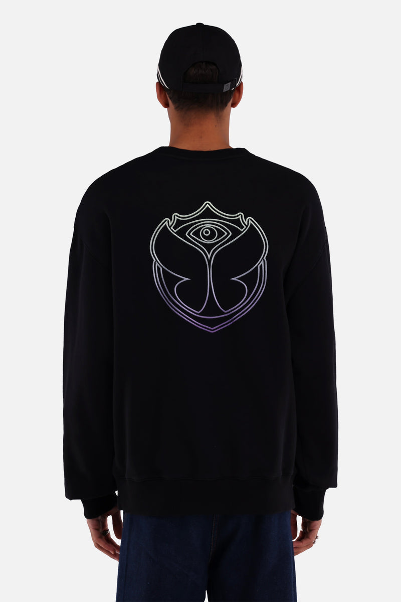 FUSION PASTEL BACK SWEATSHIRT MEN BLACK