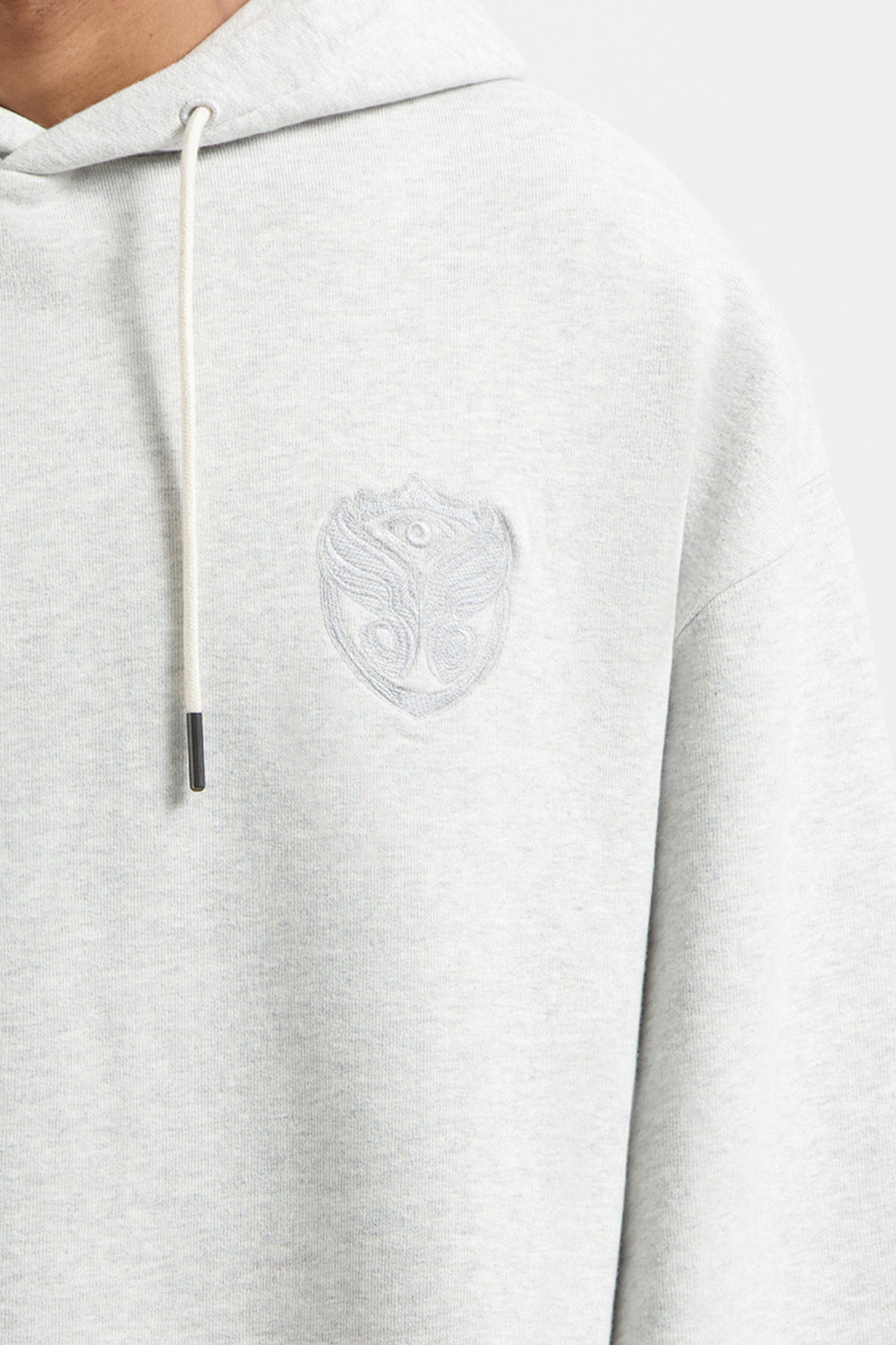 GRAPHICON FRONT HOODIE LIGHT GREY