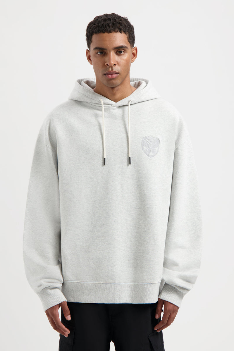 GRAPHICON FRONT HOODIE LIGHT GREY