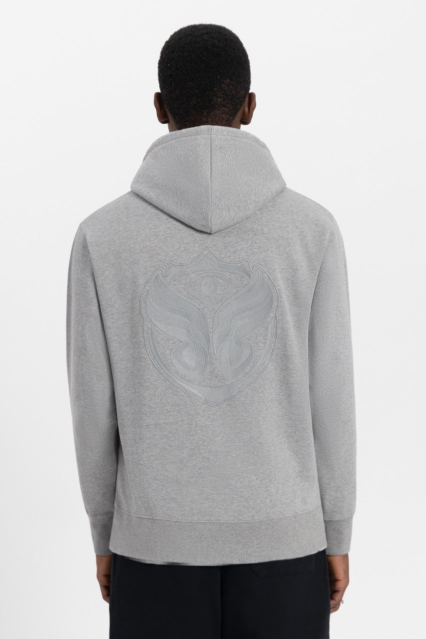 GRAPHICON BACK HOODIE MEN GREY