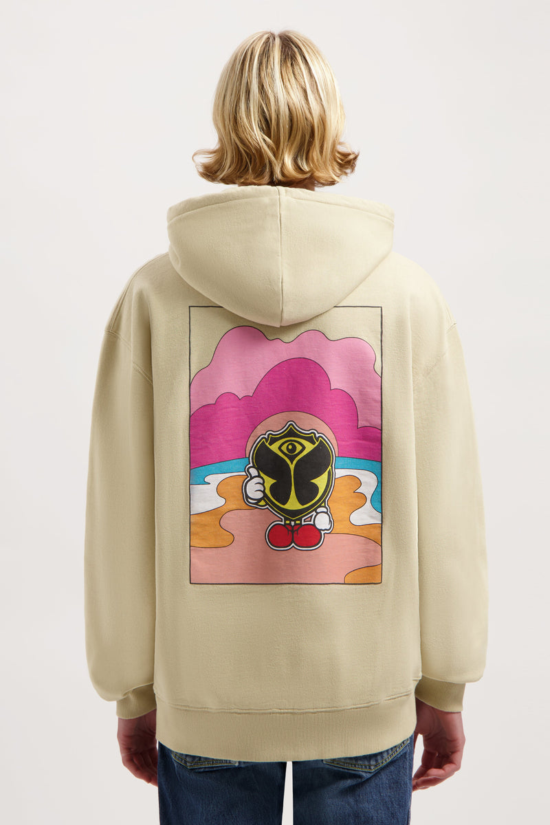 HAPPICON THUMBS UP HOODIE SAND