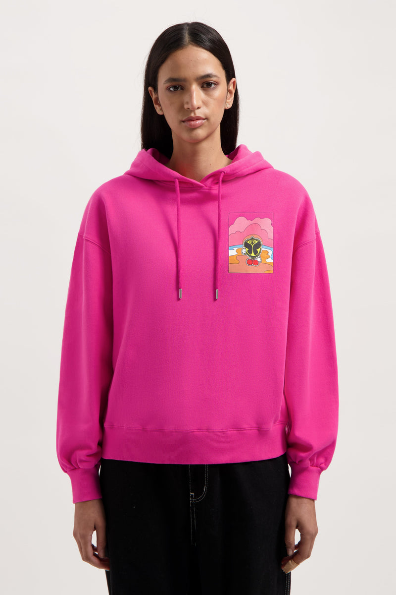 HAPPICON THUMBS UP HOODIE WOMEN PINK
