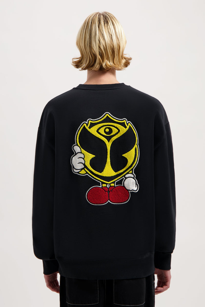 HAPPICON THUMBS UP SWEATSHIRT MEN BLACK