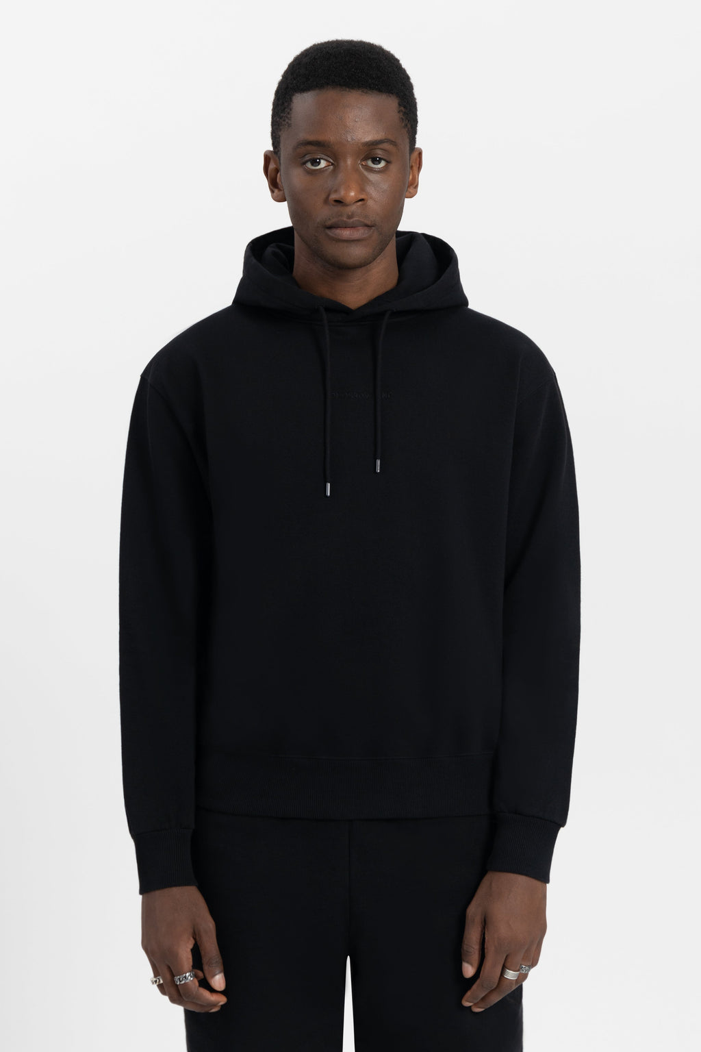 ICON BLOSSOM BACK HOODIE WASHED BLACK