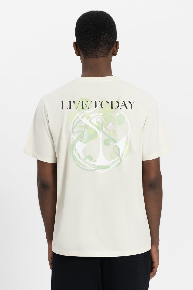 ICON BLOSSOM BACK TSHIRT MEN WASHED WHITE