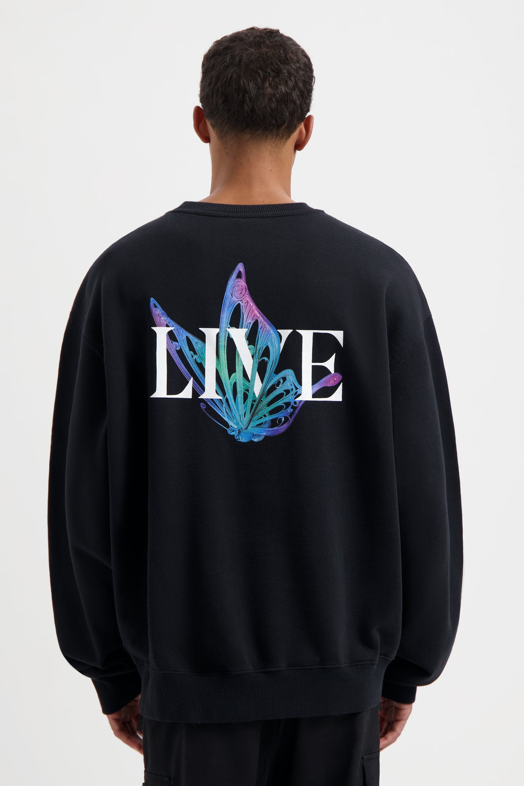 LIBRARY LIVE BACK SWEATSHIRT MEN BLACK