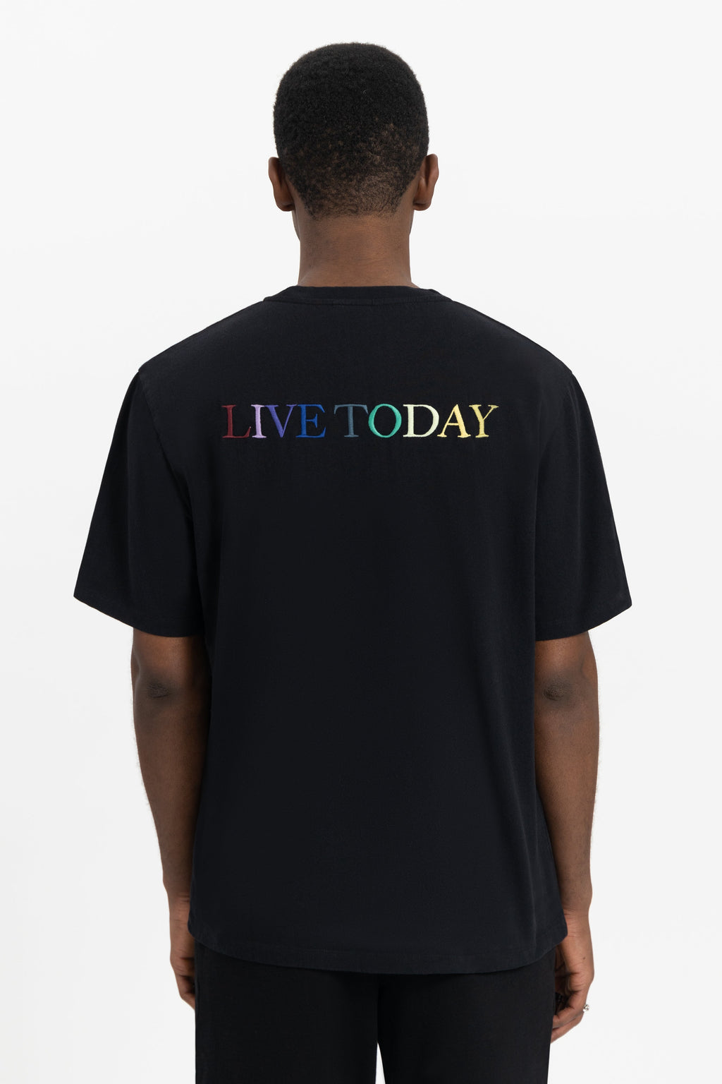 LIVE TODAY COLOR BACK TSHIRT MEN BLACK