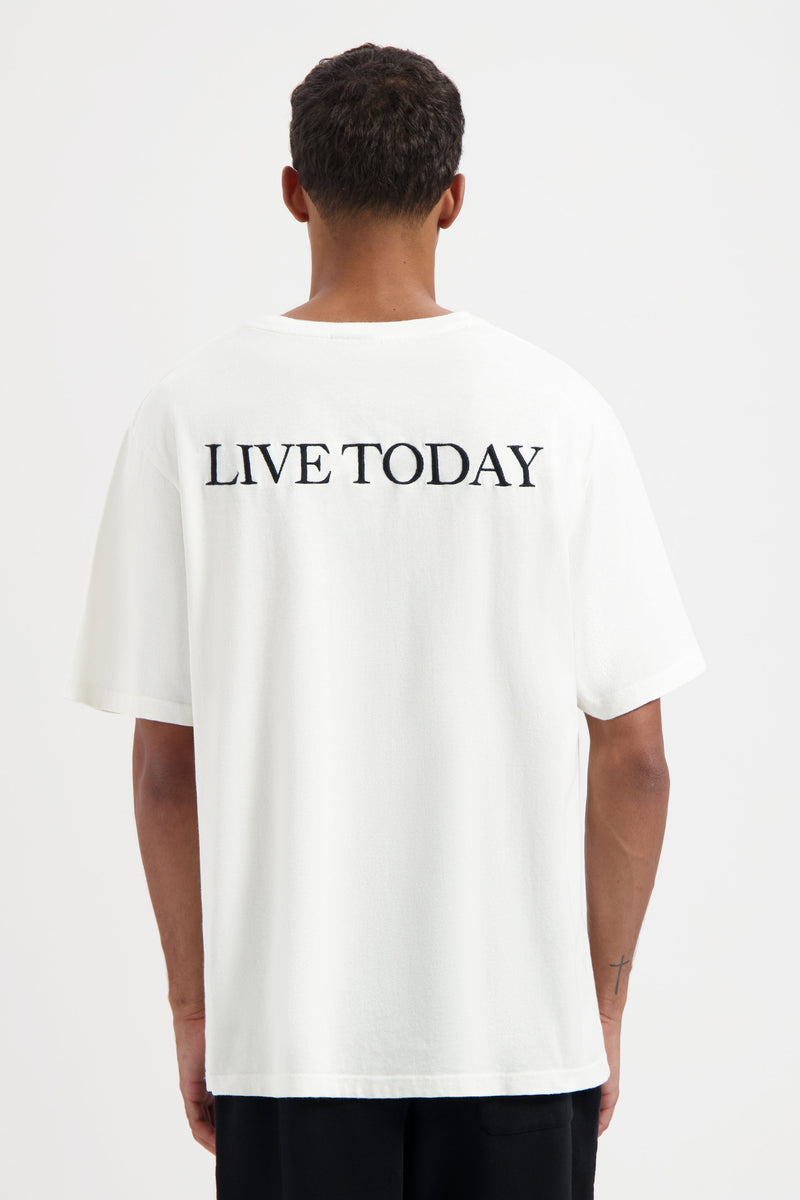 LIVE TODAY BACK TSHIRT MEN OFF WHITE