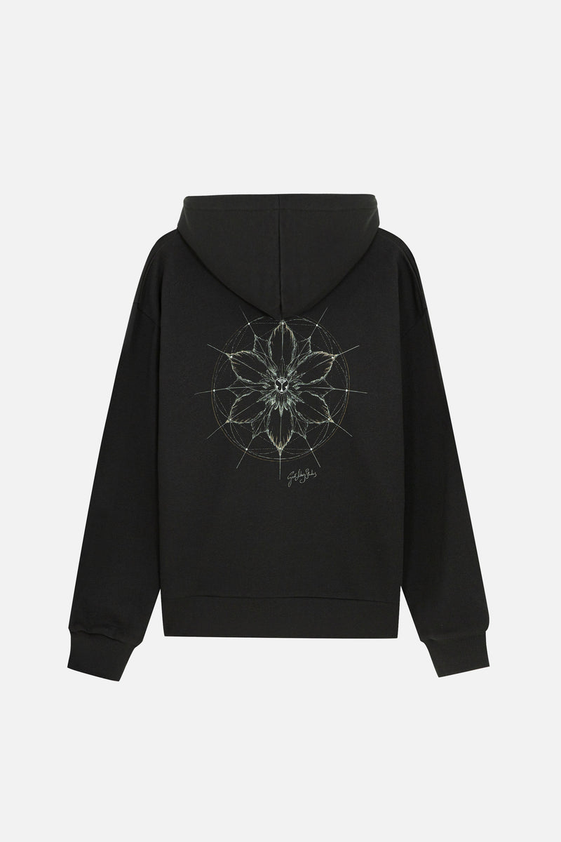 PAPERWORLD SEED OF LIFE HOODIE MEN BLACK