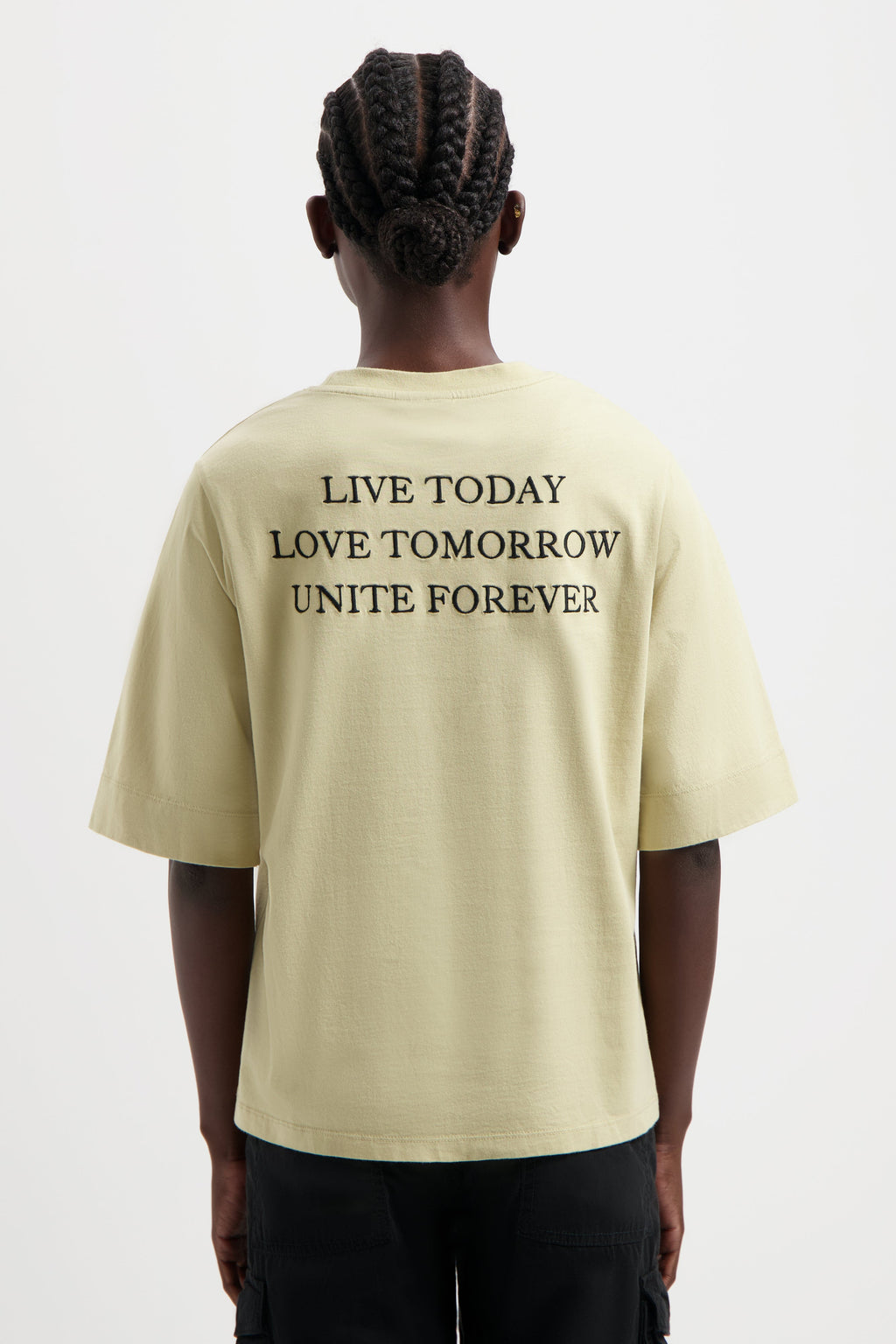 SLOGAN BACK TSHIRT WOMEN SAND