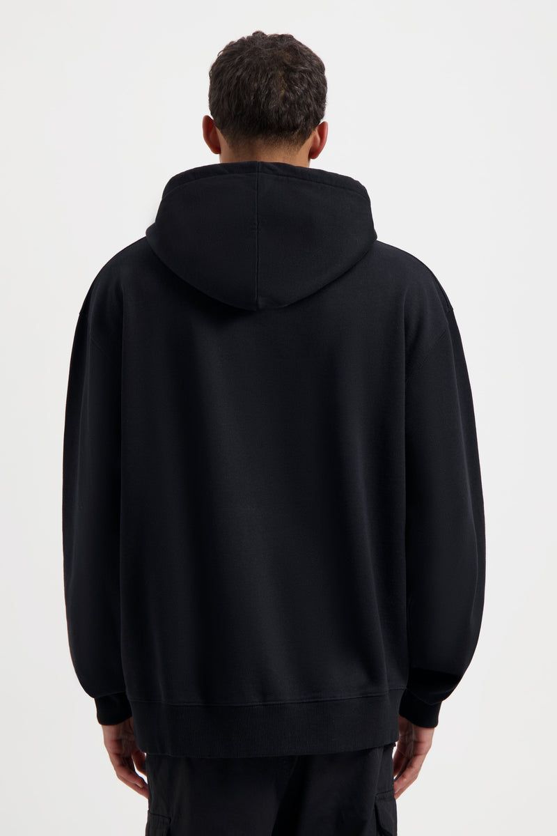 ICON SPRAY FRONT HOODIE BLACK