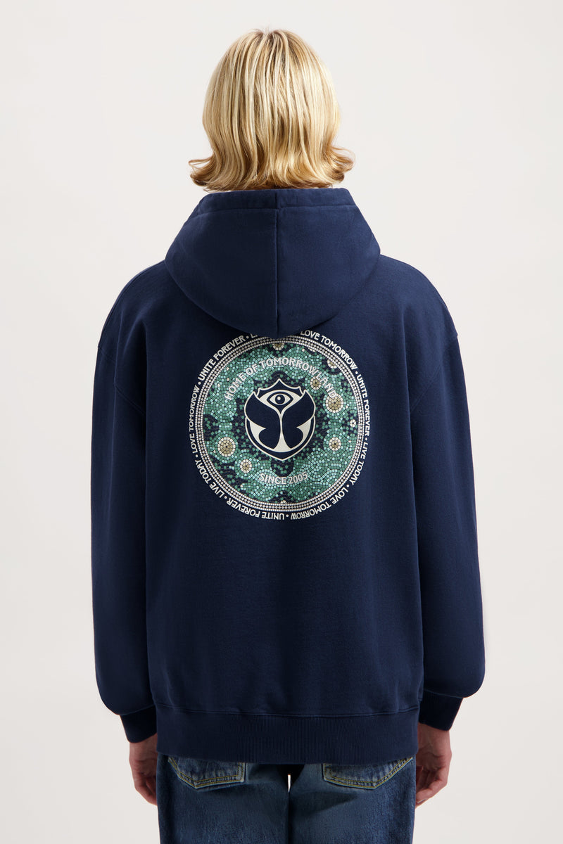 STAIRWAY BACK HOODIE MEN NAVY