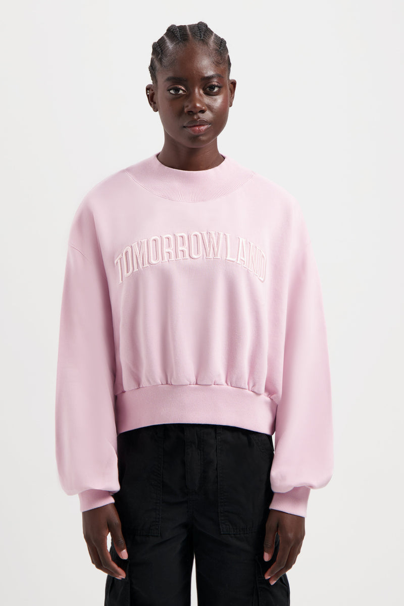 TML FRONT EMBRO SWEATSHIRT WOMEN PINK