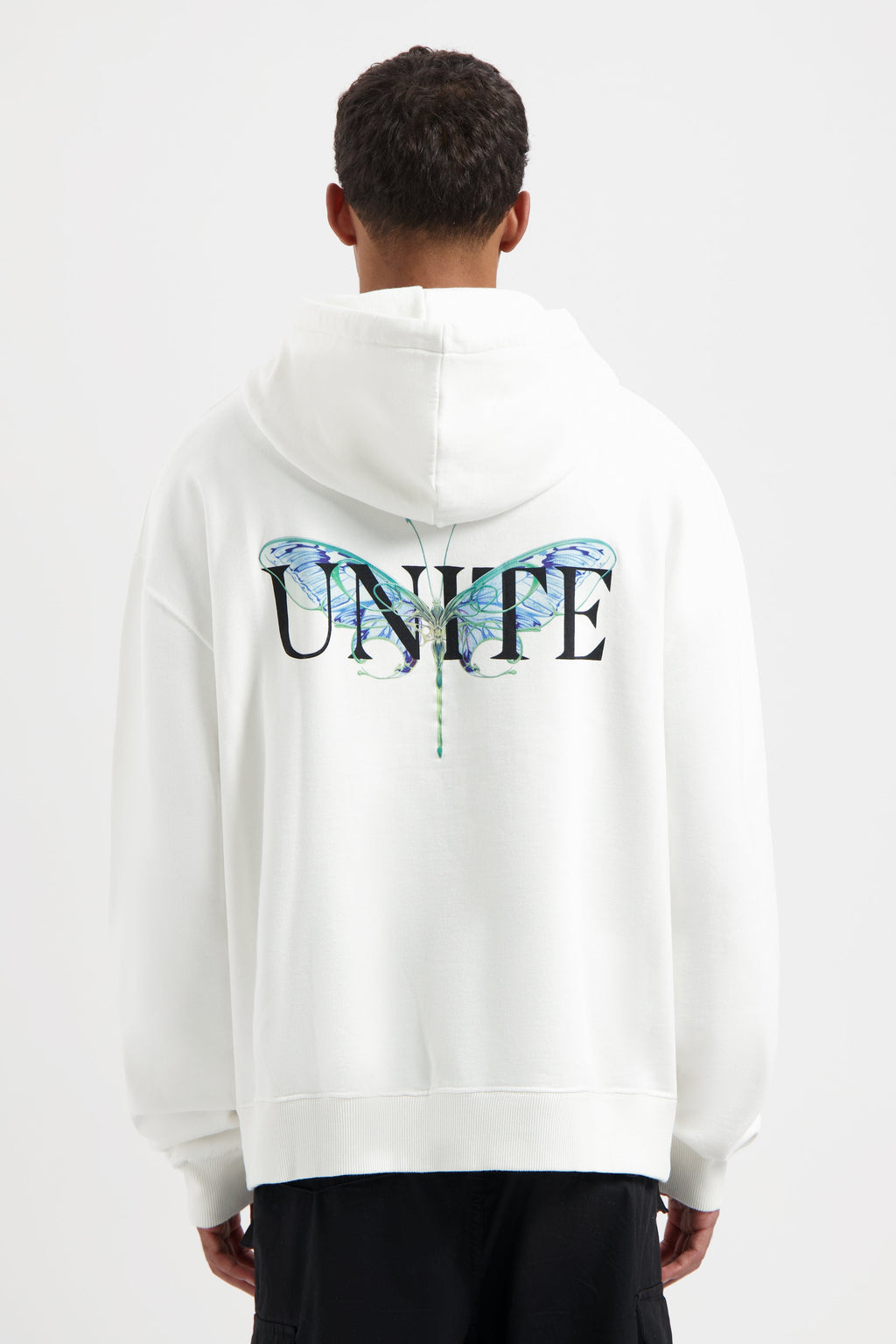 LIBRARY UNITE BACK HOODIE WHITE