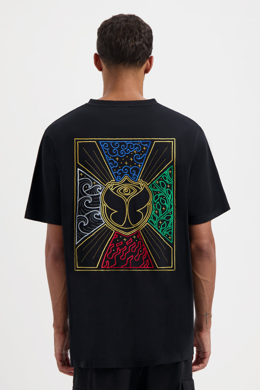 UNITY FLAG COLOR BACK TSHIRT MEN BLACK