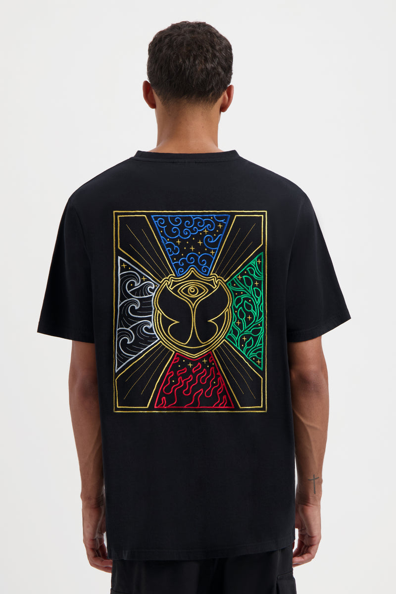 UNITY FLAG COLOR BACK TSHIRT MEN BLACK