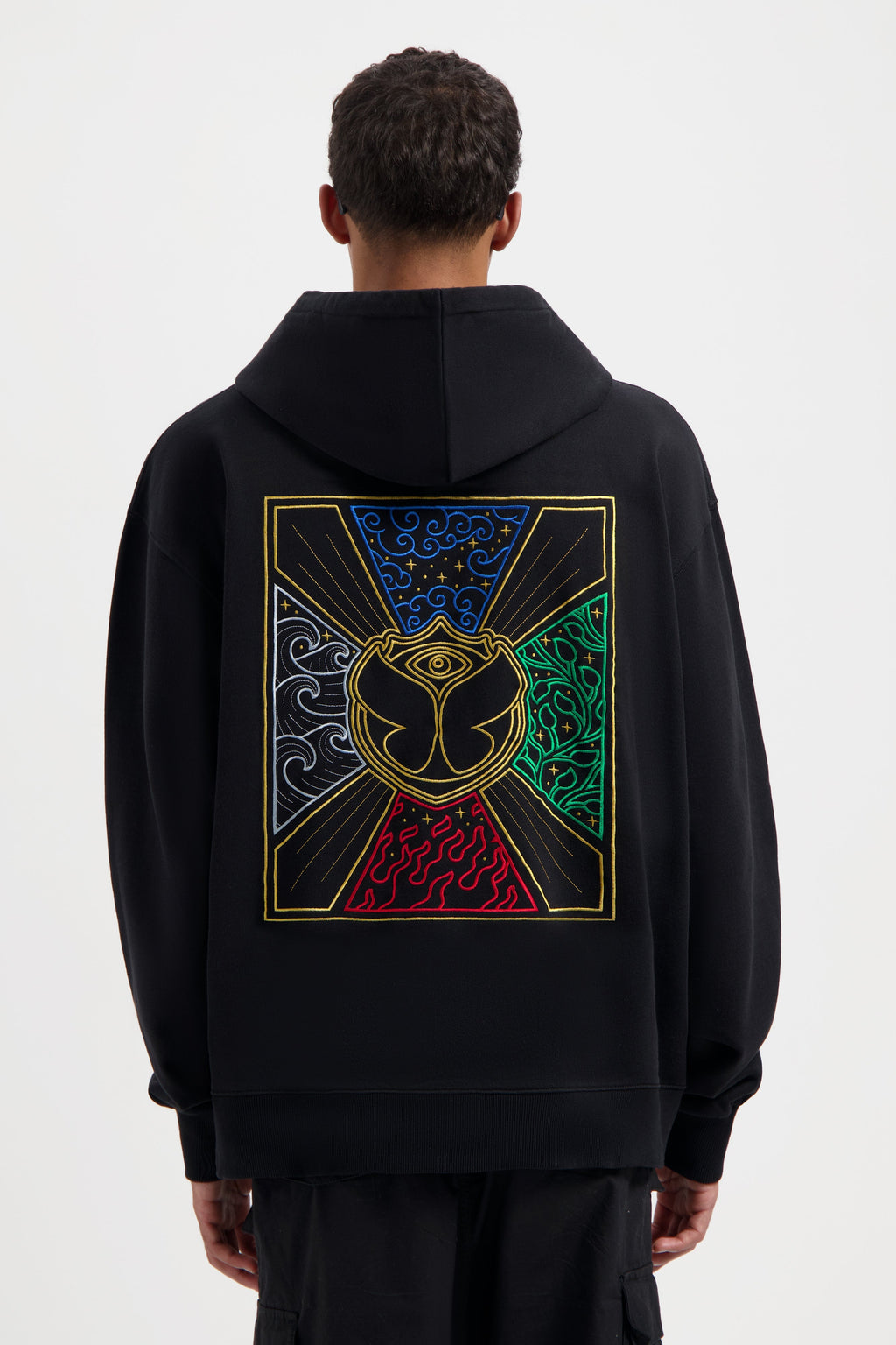 UNITY FLAG BACK HOODIE MEN BLACK