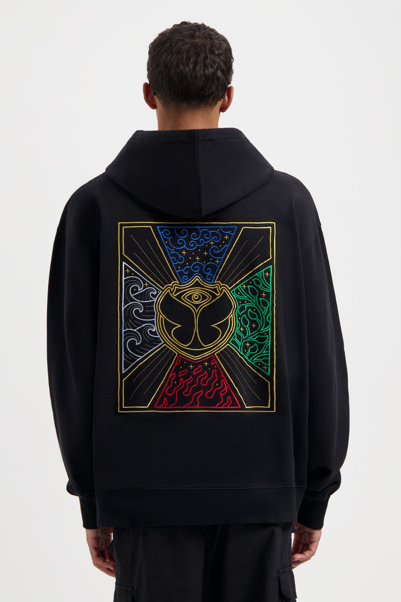 UNITY FLAG BACK HOODIE MEN BLACK