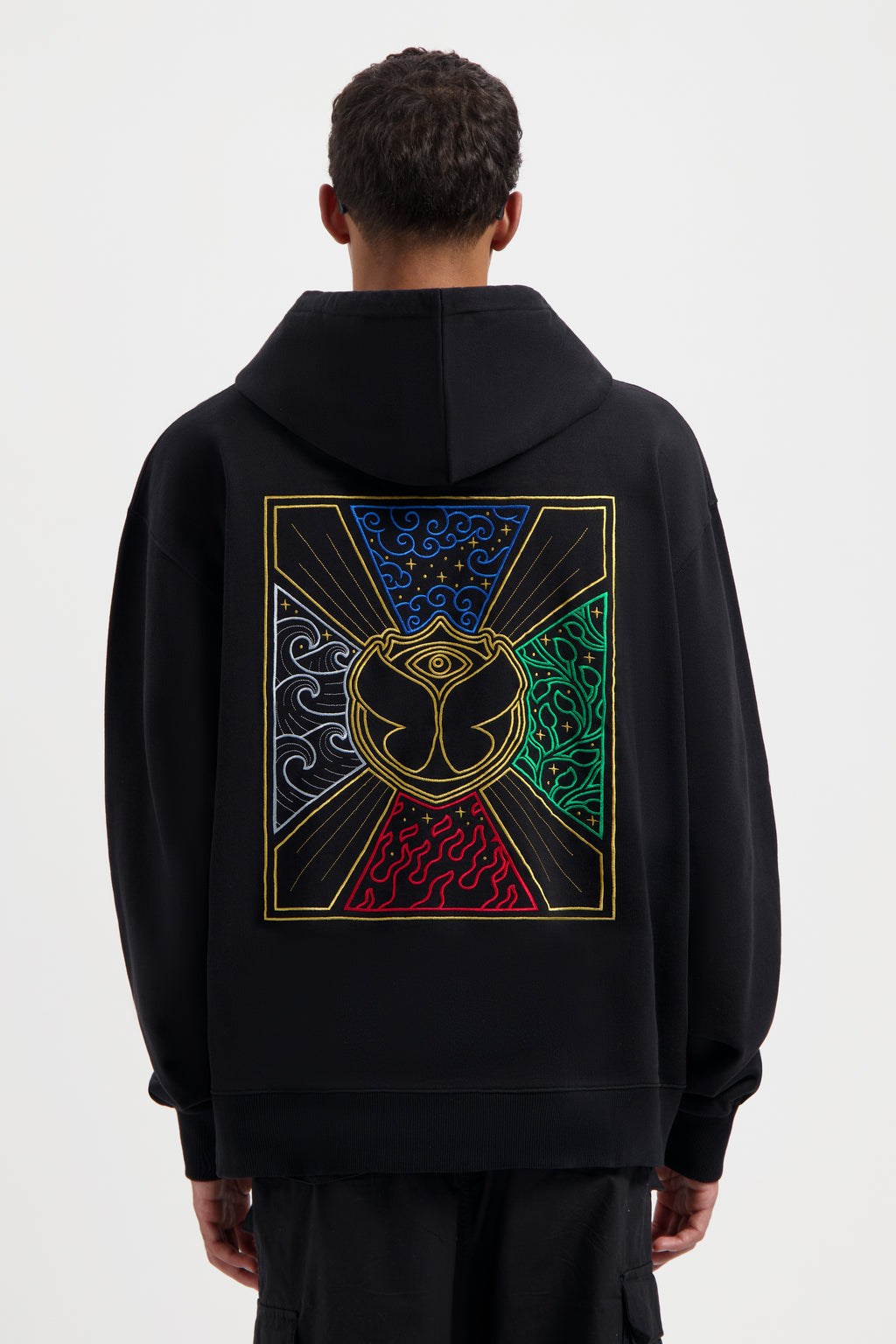 UNITY FLAG COLOR BACK HOODIE BLACK