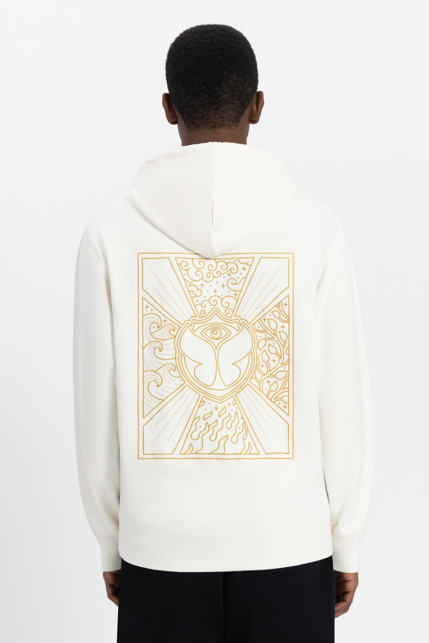 UNITY FLAG BACK HOODIE MEN OFF WHITE