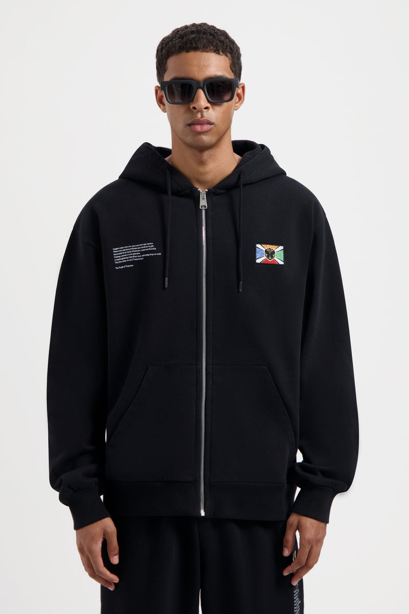 UNITY ZIP HOODIE MEN BLACK
