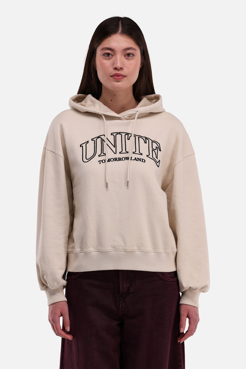 TML COLLEGE FRONT HOODIE WOMEN SAND
